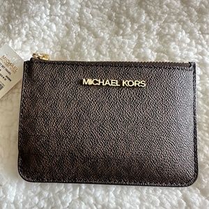 Michael Kors Jet Set Travel Coin Key Chain Card Holder Wallet